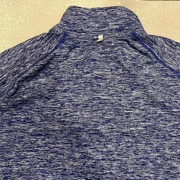[L]Nike Running  Dri-Fit Blue 1/4 Zip Pullover LS Shirt - Picture 6 of 6